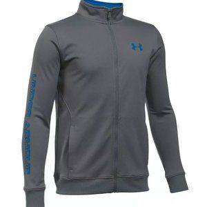 🌟 Boys Youth XL Under Armour Zip-Up Jacket - Dark Gray/Blue 🌟